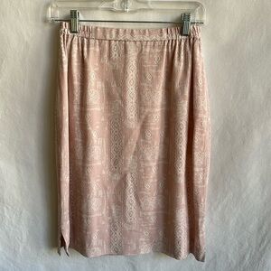 Ildi Marshall vintage pink and cream midi skirt, size 8
